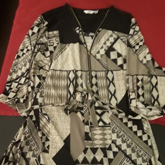Mlle Gabrielle Tribal Print Dress - Picture 1 of 2